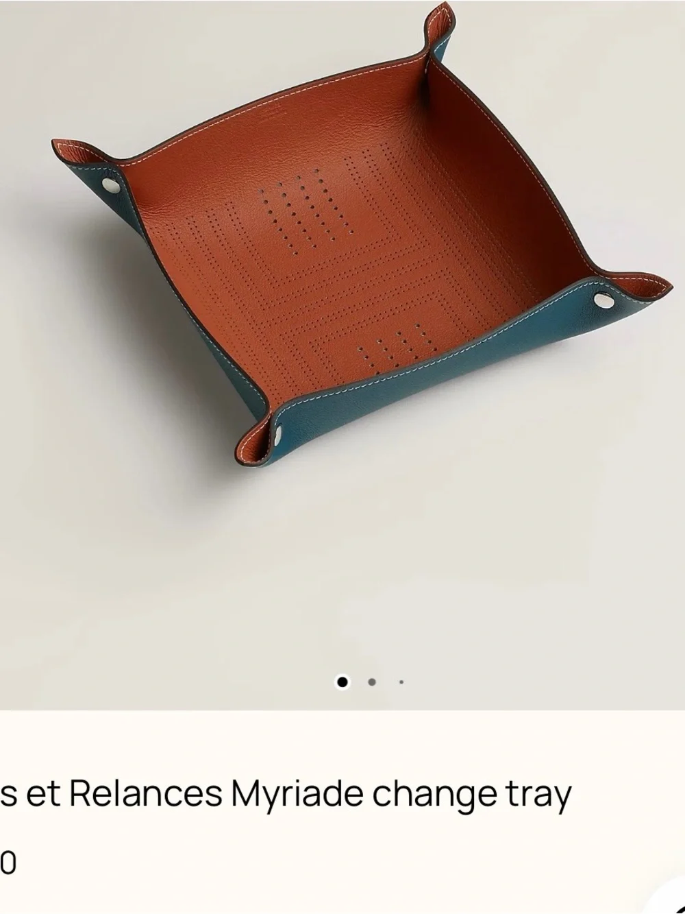 Hermes Mises et Relances Myriade change tray valet